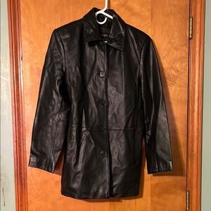 Bernardo Black Leather Jacket Classic Style
